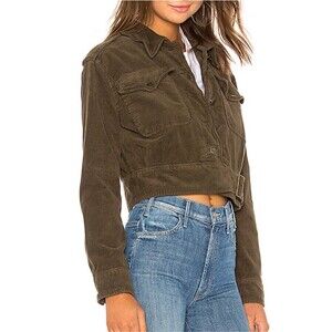 Free People Dark Olive Utility Jacket